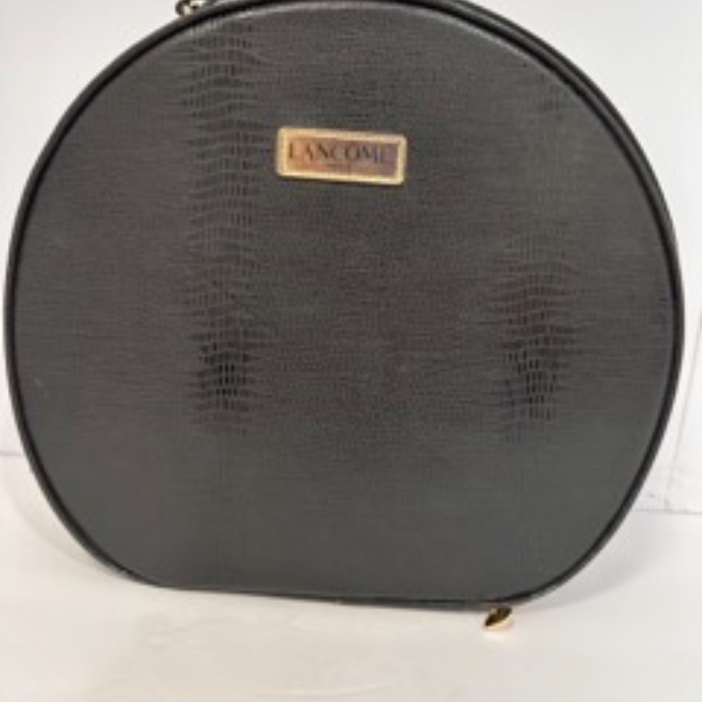 Vintage Lancome Travel Perfume/Cosmetic Bag Black